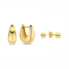 Parte Di Me Soprendimi 925 Sterling Silver Gold Plated Earrings Set PDM90055