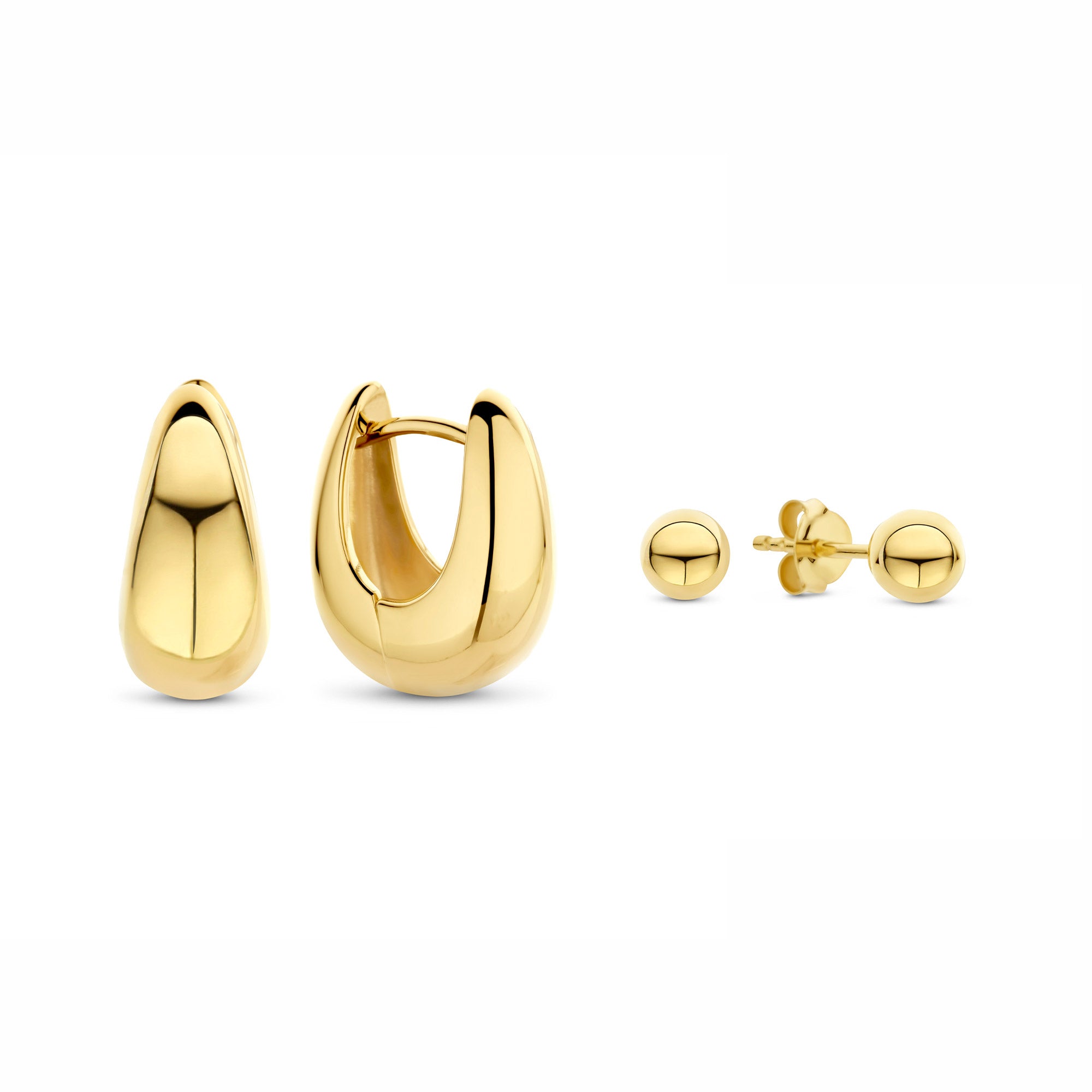 Parte Di Me Soprendimi 925 Sterling Silver Gold Plated Earrings Set PDM90055