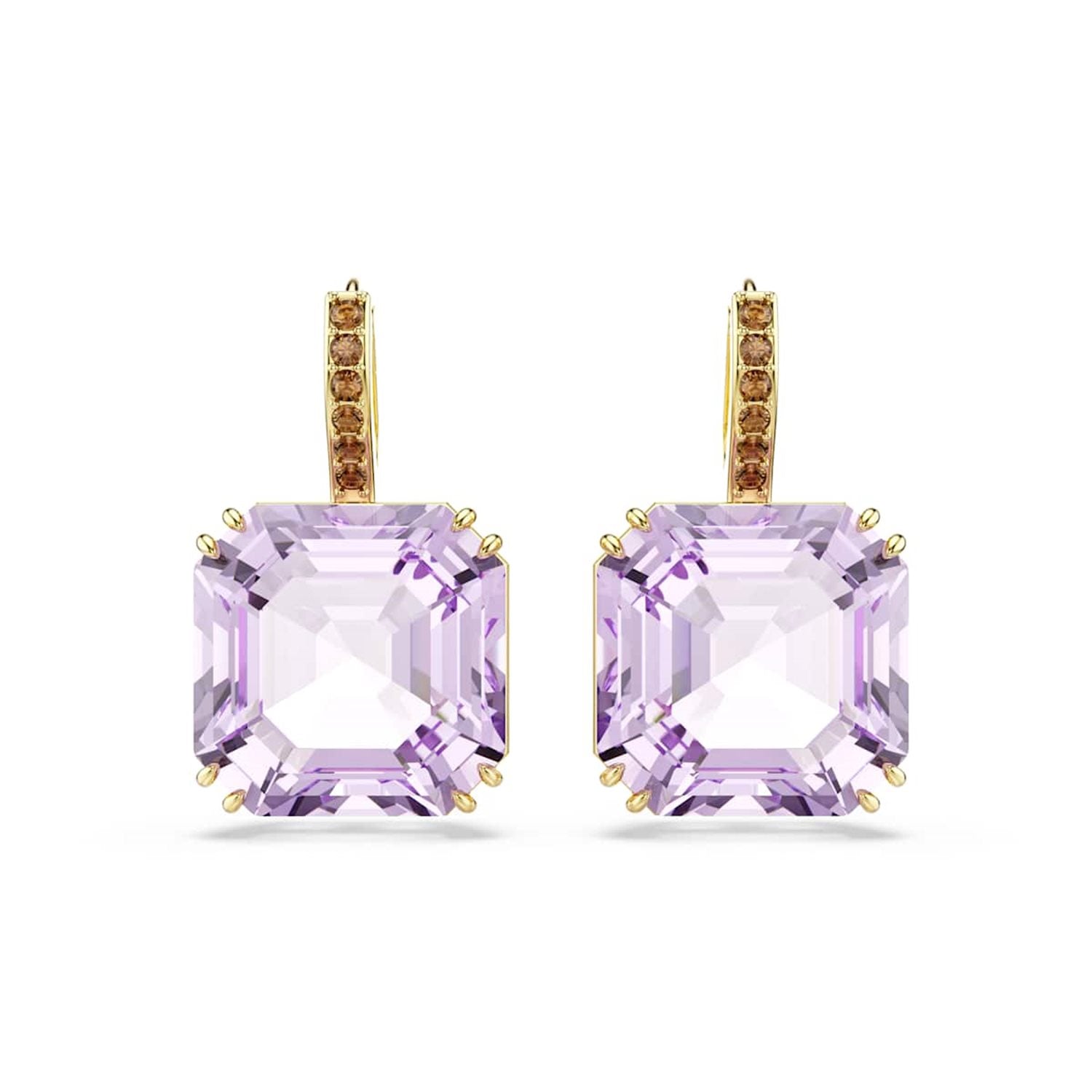 Swarovski Millenia Gold-Tone Earrings with Purple Crystal 5759990