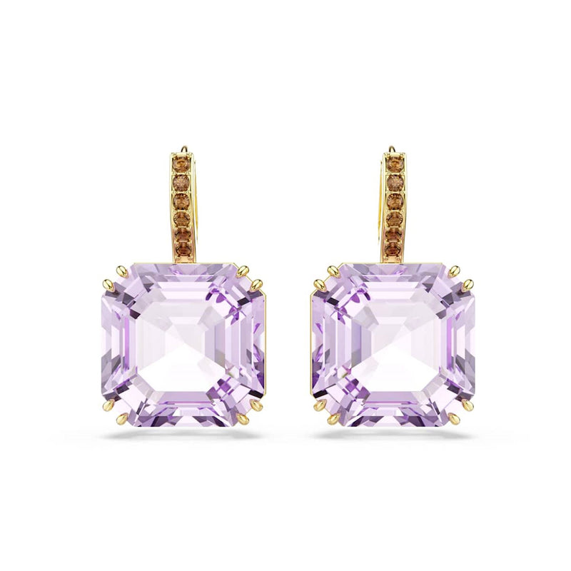 Swarovski Millenia Ohrringe in Goldoptik mit violettem Kristall 5759990-zoom-