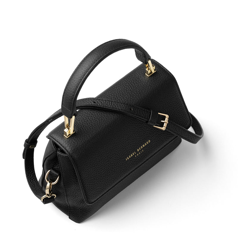 Isabel Bernard Femme Forte Heline Schwarze Kalbsleder Handtasche IB21107-zoom-