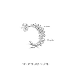Parte Di Me Santa Maria della Base 925 sterling Silver Hoop Earrings PDM36095