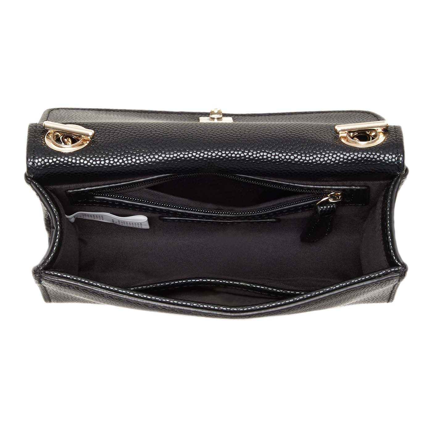 Valentino Bags Divina Black Crossbody Bag VBS1R403GNERO/GOLD