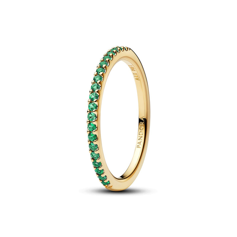 Pandora Timeless Vergoldeter Funkelnder Blauer Half-Eternity-Band-Ring 162999C03-zoom-