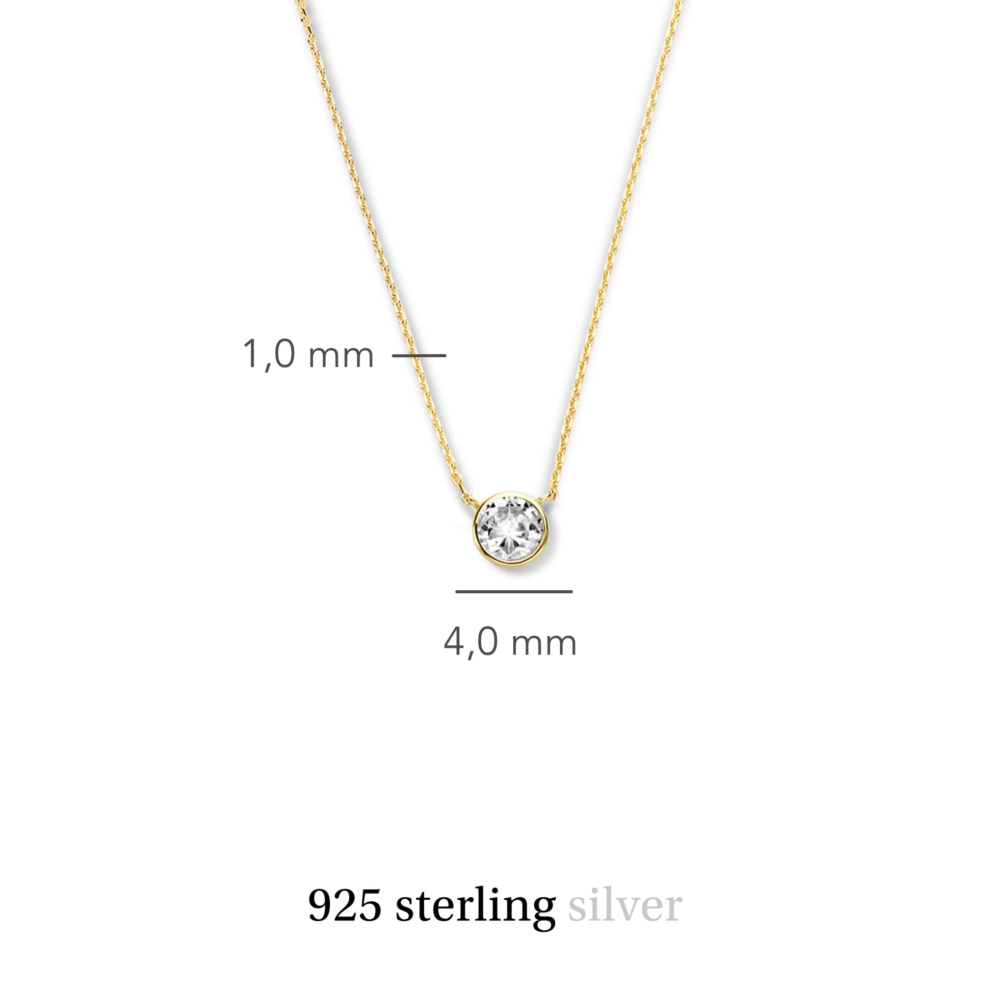Violet Hamden Venus 925 Sterling Silver Gold-coloured Necklace with Birthstone VH340010-JUN