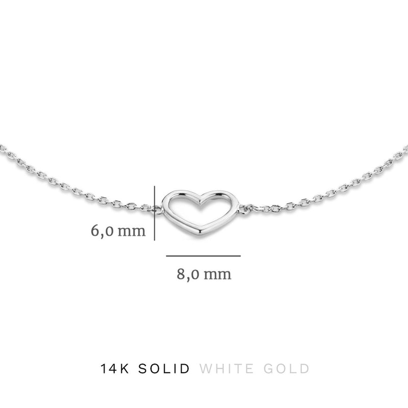 Isabel Bernard Cadeau d'Isabel 14 Karat | Weißgold Halskette und Armband Geschenksets IB90059-zoom-