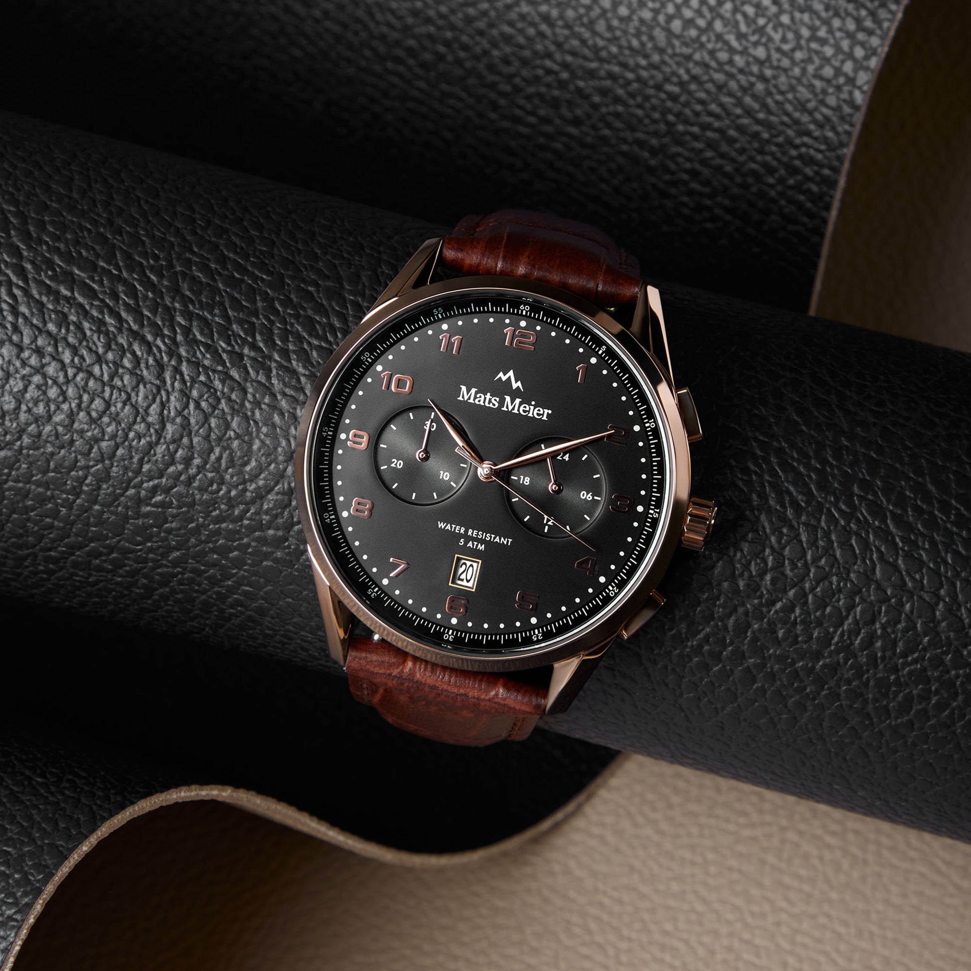 Mats Meier Mont Vélan Chrono Black/Brown Watch MM10001