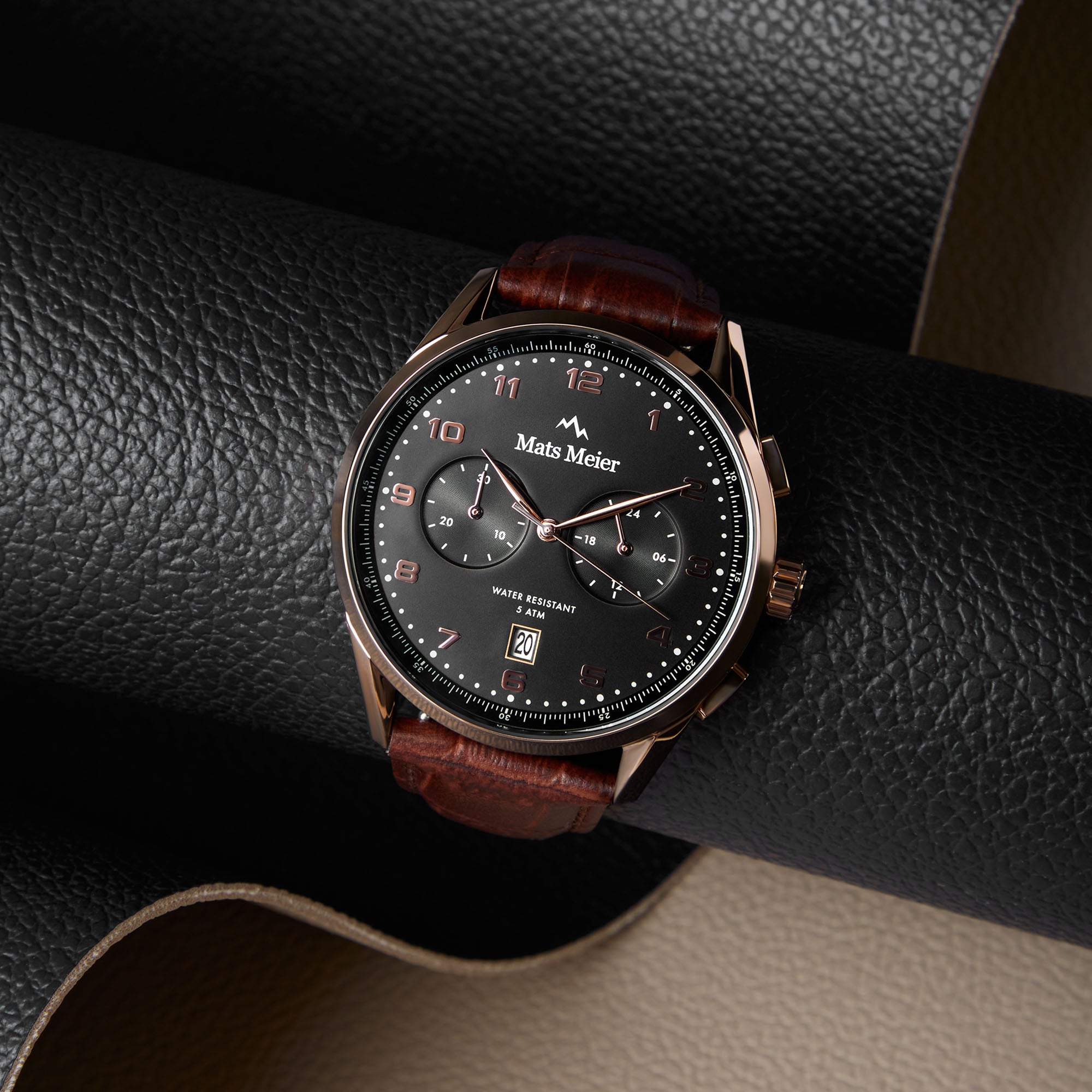 Mats Meier Mont Vélan Chrono Black/Brown Watch MM10001