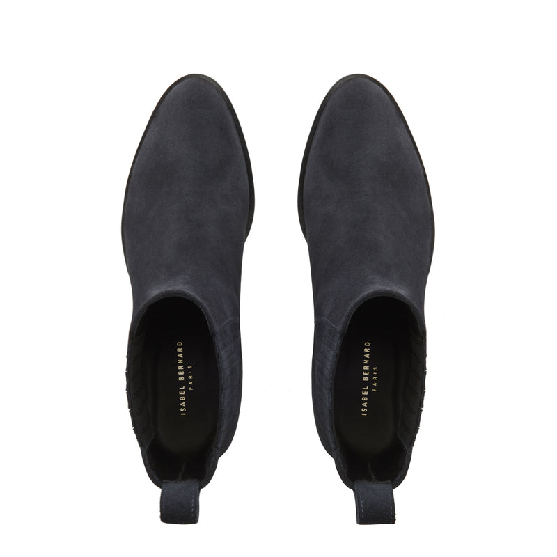 Isabel Bernard Vendôme Chey Blau Suede Chelsea Stiefel IB53000-10-36-zoom-