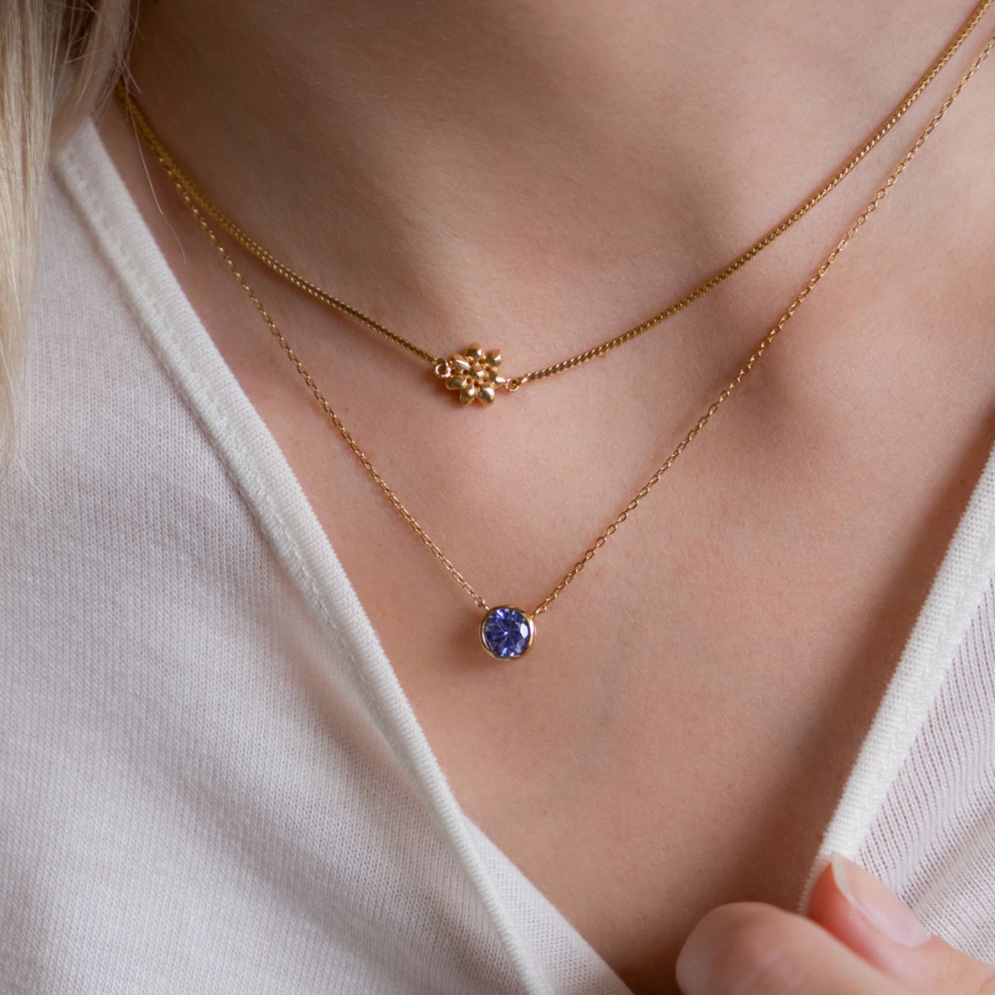 Violet Hamden Venus 925 Sterling Silver Gold-coloured Necklace with Birthstone VH340010-NOV