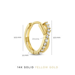 Isabel Bernard Rivoli Esmée 14 Carat Golden Hoop Earrings IB360138