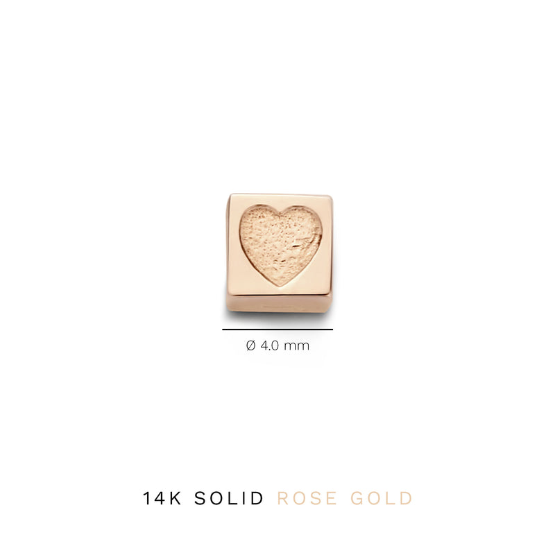 Isabel Bernard La Concorde Felie 14 Karat | Roségold Kubus Charm IB350049-zoom-