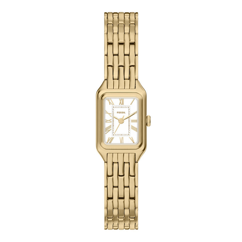 Fossil Raquel Mini Rectangular White Dial Watch ES5467-zoom-