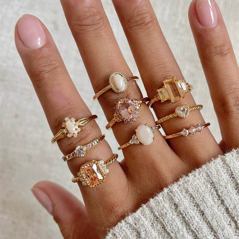 24Kae 925 Sterling Silber goldfarbener Ring 12448Y/56-zoom-