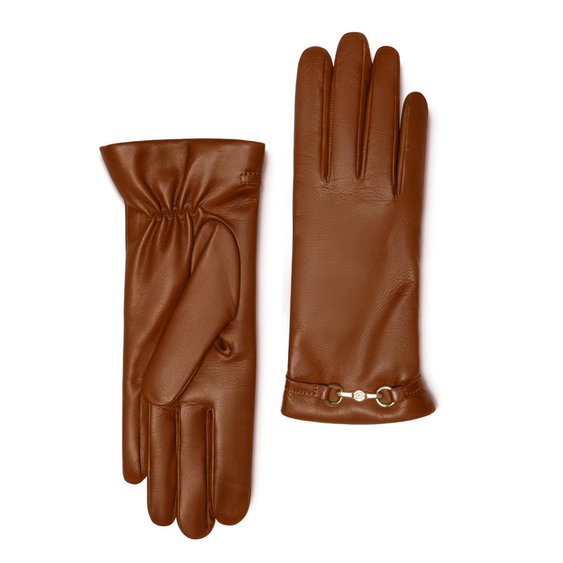 Isabel Bernard Honoré Marcelia Cognac Ziegenfell Leder Handschuhe IB67001-336-7-zoom-