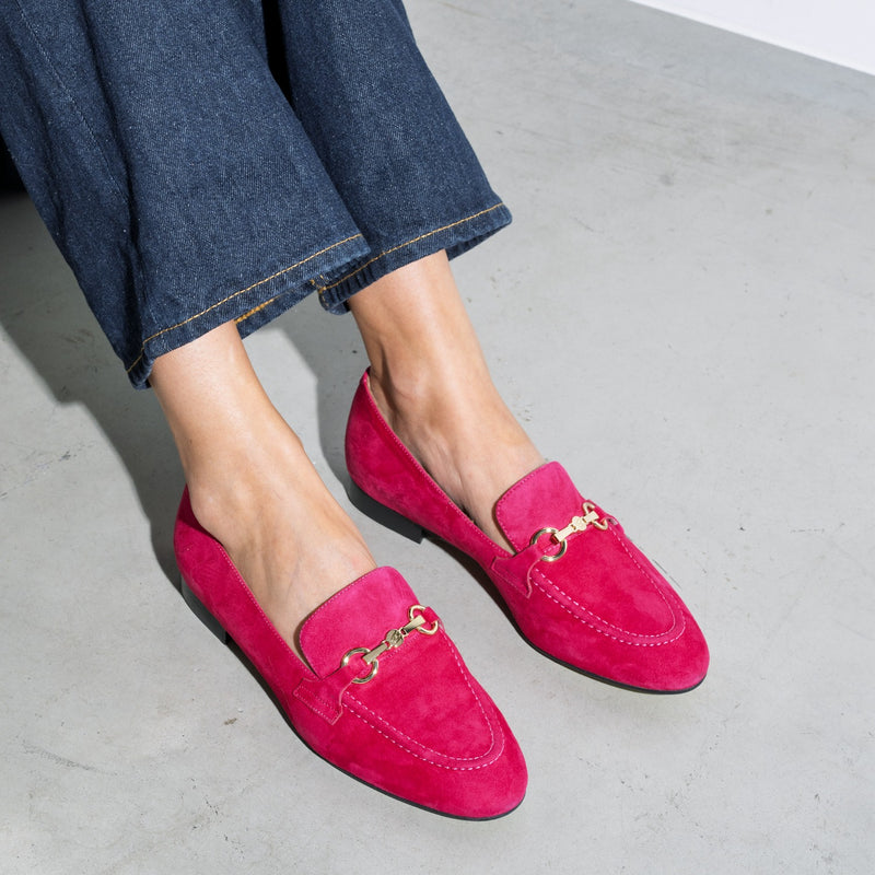 Isabel Bernard Vendôme Fleur Fuchsia Suede Loafers IB51100-155-36-zoom-