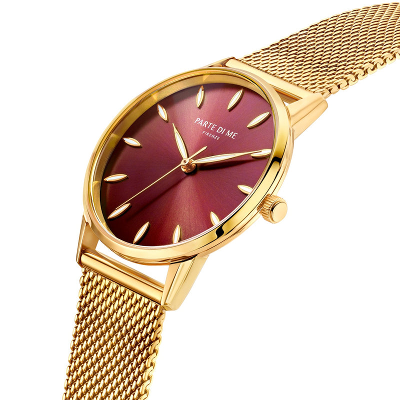 Parte Di Me Orologio rund Damenuhr goldfarben und dunkelbraun PDM09055-zoom-