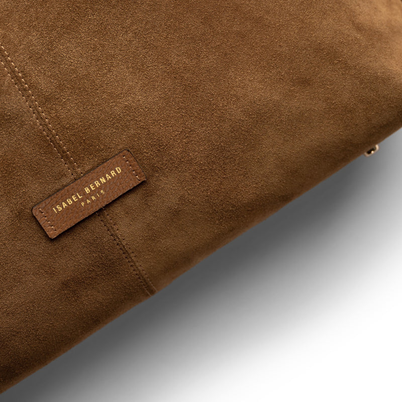 Isabel Bernard Honoré Grace braune Wildleder-Schultertasche IB25093-130-zoom-