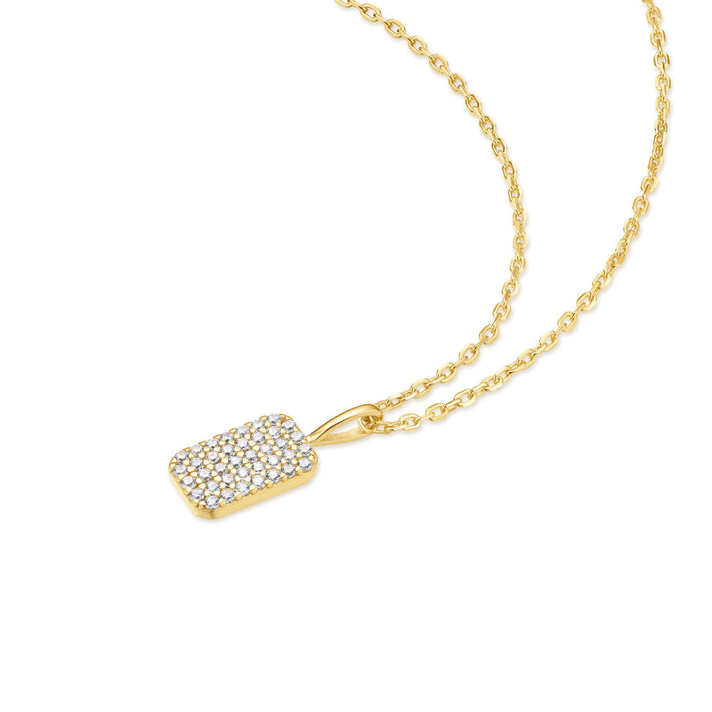 Ania Haie Sunny Sparkler Halskette Mit Goldfarbenem Pave Anhänger AH-N064-01G-zoom-