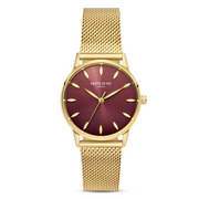Parte Di Me Orologio rund Damenuhr goldfarben und dunkelbraun PDM09055