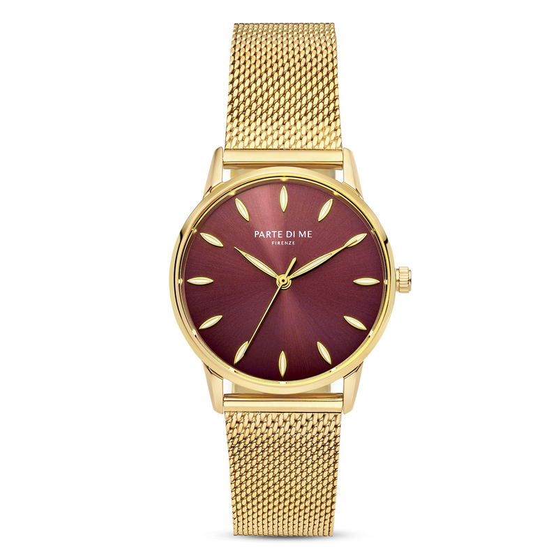 Parte Di Me Orologio rund Damenuhr goldfarben und dunkelbraun PDM09055-zoom-