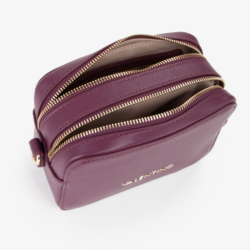 Valentino Bags Zero Re Bordeauxfarbene Umhängetasche VBS7B306PRUGNA-zoom-