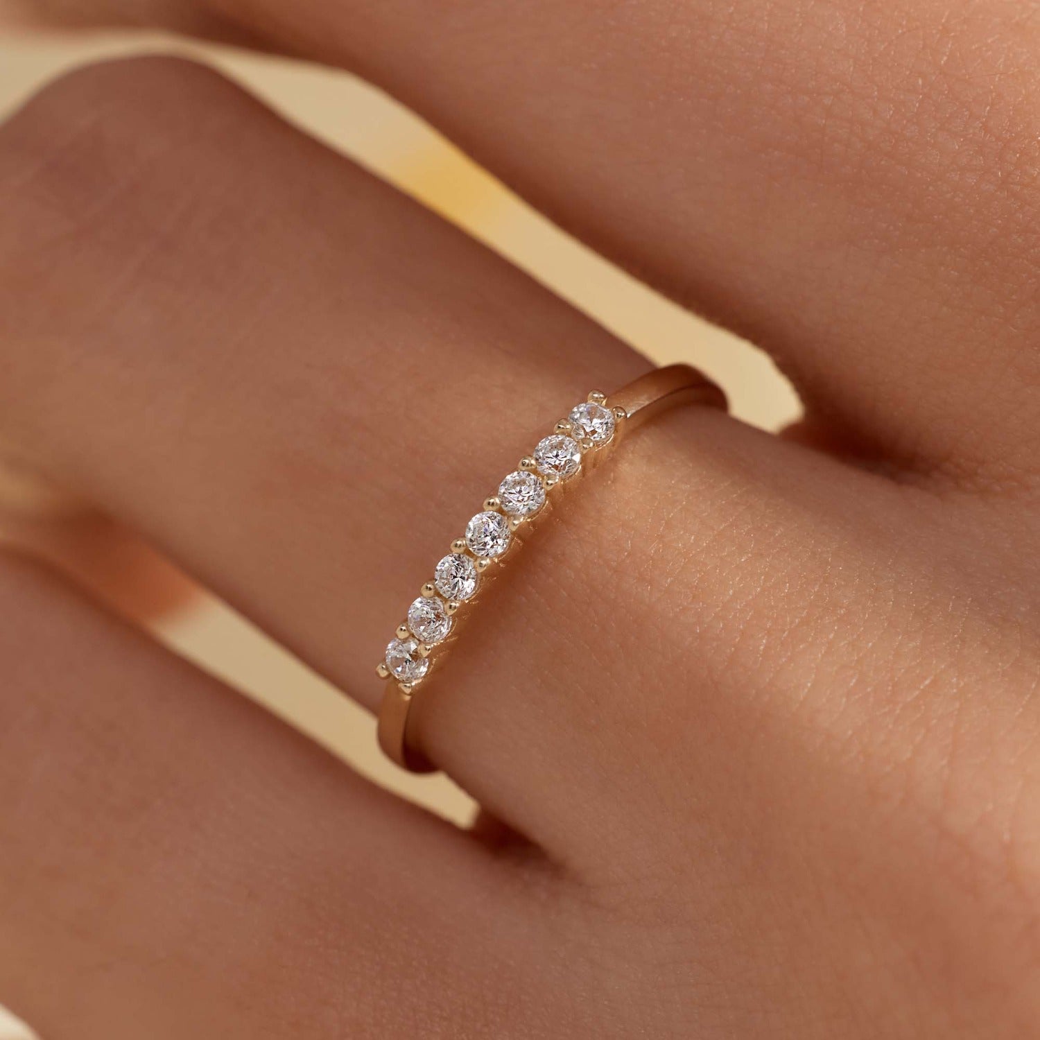 Beloro Jewels Monte Napoleone Stella 9 karat gold ring with zirconia stones BO330054-56