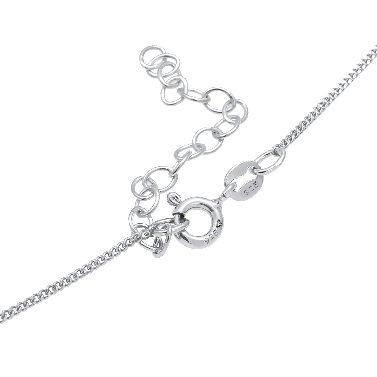 Elli 925 Sterling Silver Solitaire Necklace with Diamond (0.1 ct) 2004-BF-0007590-001
