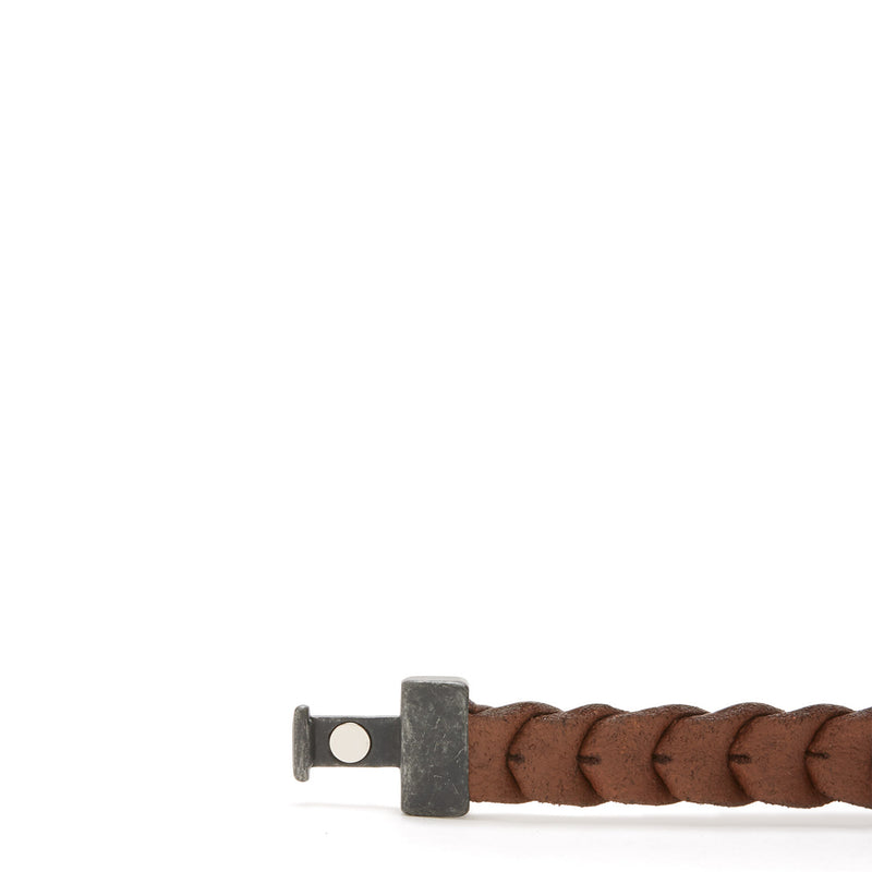 Josh Vintage Black Cognac Armband 24941-BRA-VB/COGNAC/L-zoom-