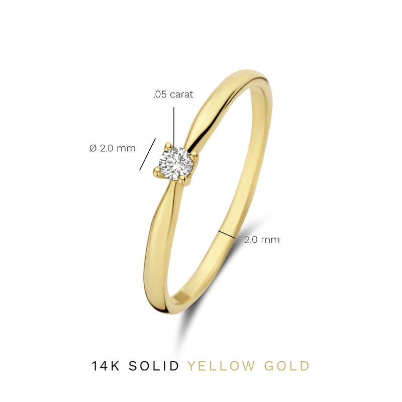 Isabel Bernard De la Paix Céline 14 Karat | Gold Ring | Diamant 0.05 Karat | IBD330001-48-zoom-
