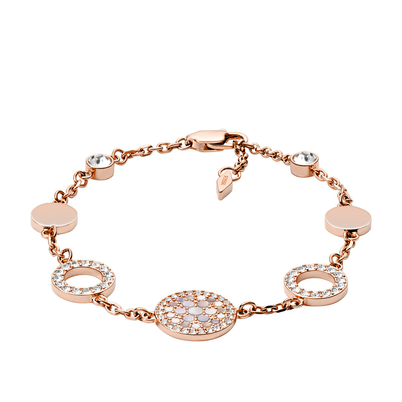 Fossil RoséGoldfarbene Vintage Glitz Armband JF01739791 (Länge: 17.78 - 20.32 cm)-zoom-