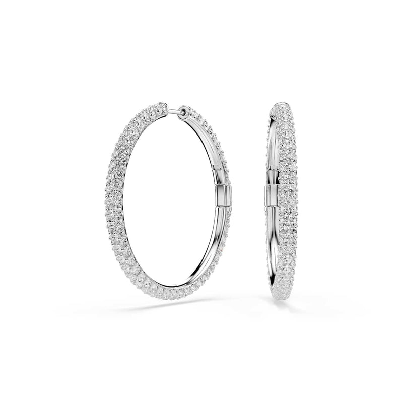 Swarovski Dextera Runde silberfarbene Creolen 5754156-zoom-