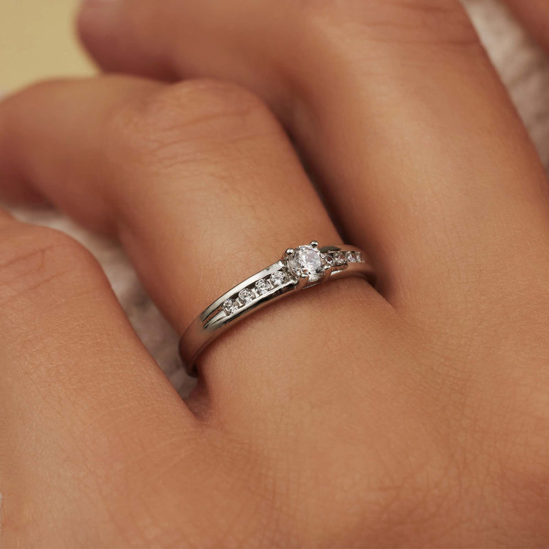 Isabel Bernard Saint Germain Estee 14 Karat | Weißgold Ring IB330073-50-zoom-