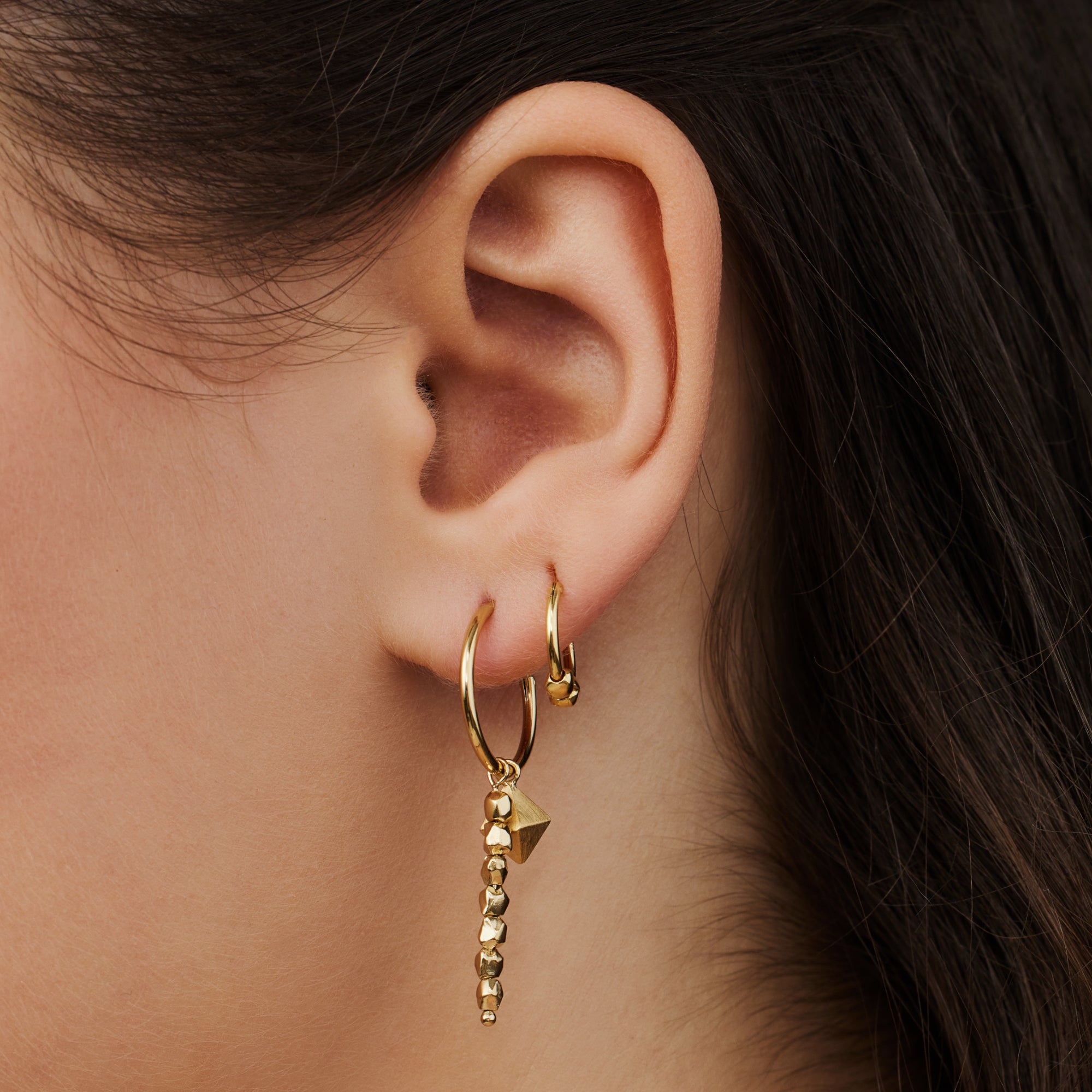 Violet Hamden Sisterhood Feminine 925 sterling Silver Gold-coloured Hoop Earrings VH360023