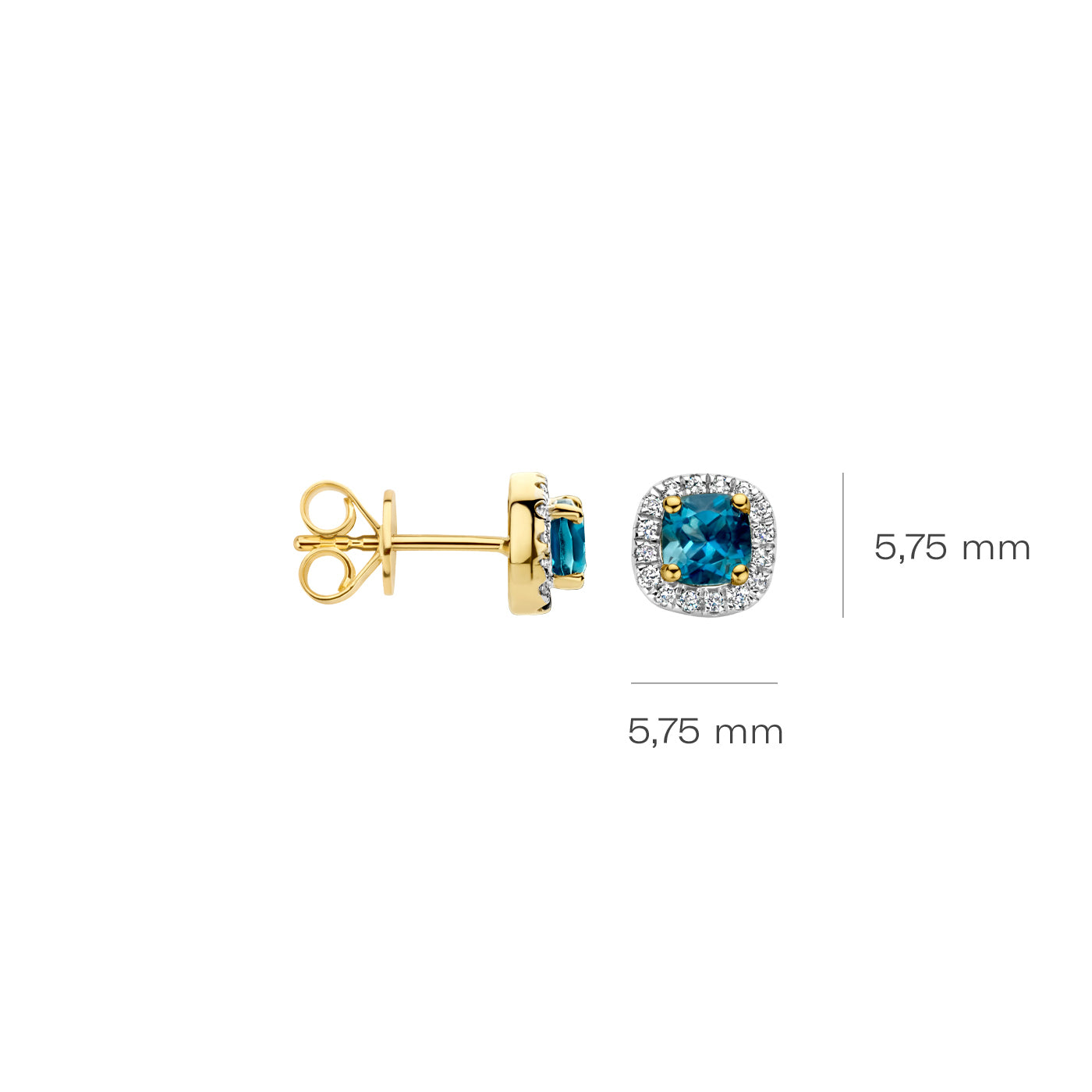 Blush 14 karat gold Ear Stud 7629YDL