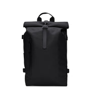 Rains Rolltop Black Backpack R14590-01