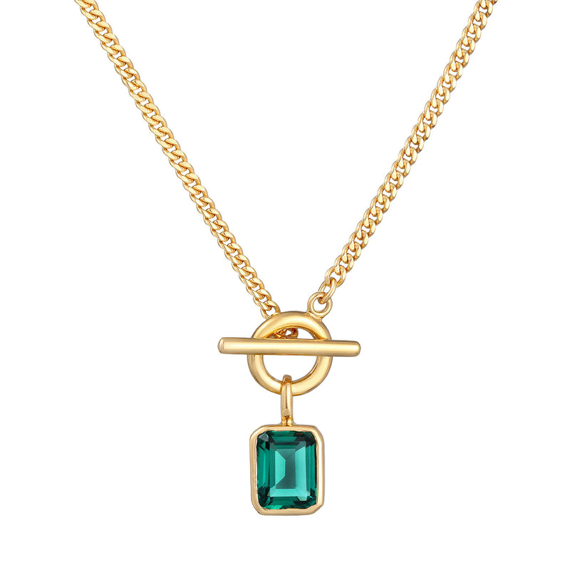 Elli 925 Sterling Silver Necklace Gold plated with Quartz 2004-BF-0007908-001-zoom-