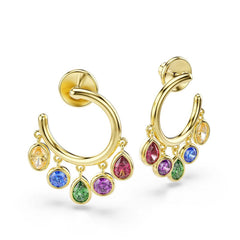 Swarovski Imber Organic Gold-Tone Multicolour Earrings 5753263