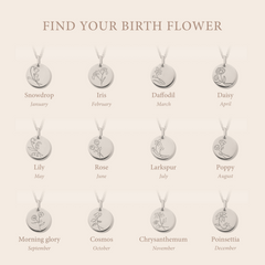 Violet Hamden Venus 925 Sterling Silver Necklace with Birthflower VH340026-JAN