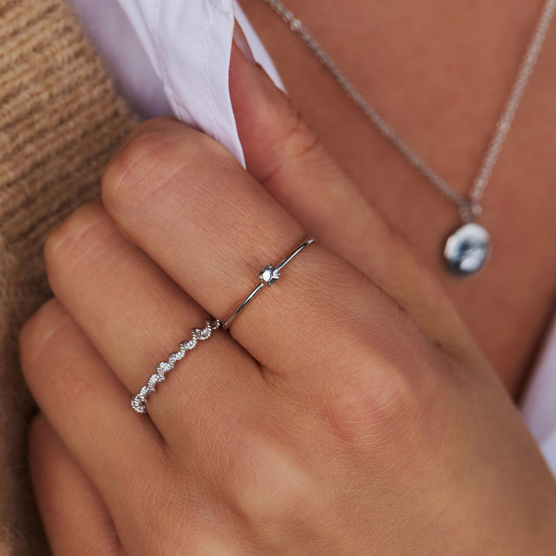Violet Hamden Sisterhood Lunar 925 Sterling Silberner Gedrehter Ring VH33005-50-zoom-