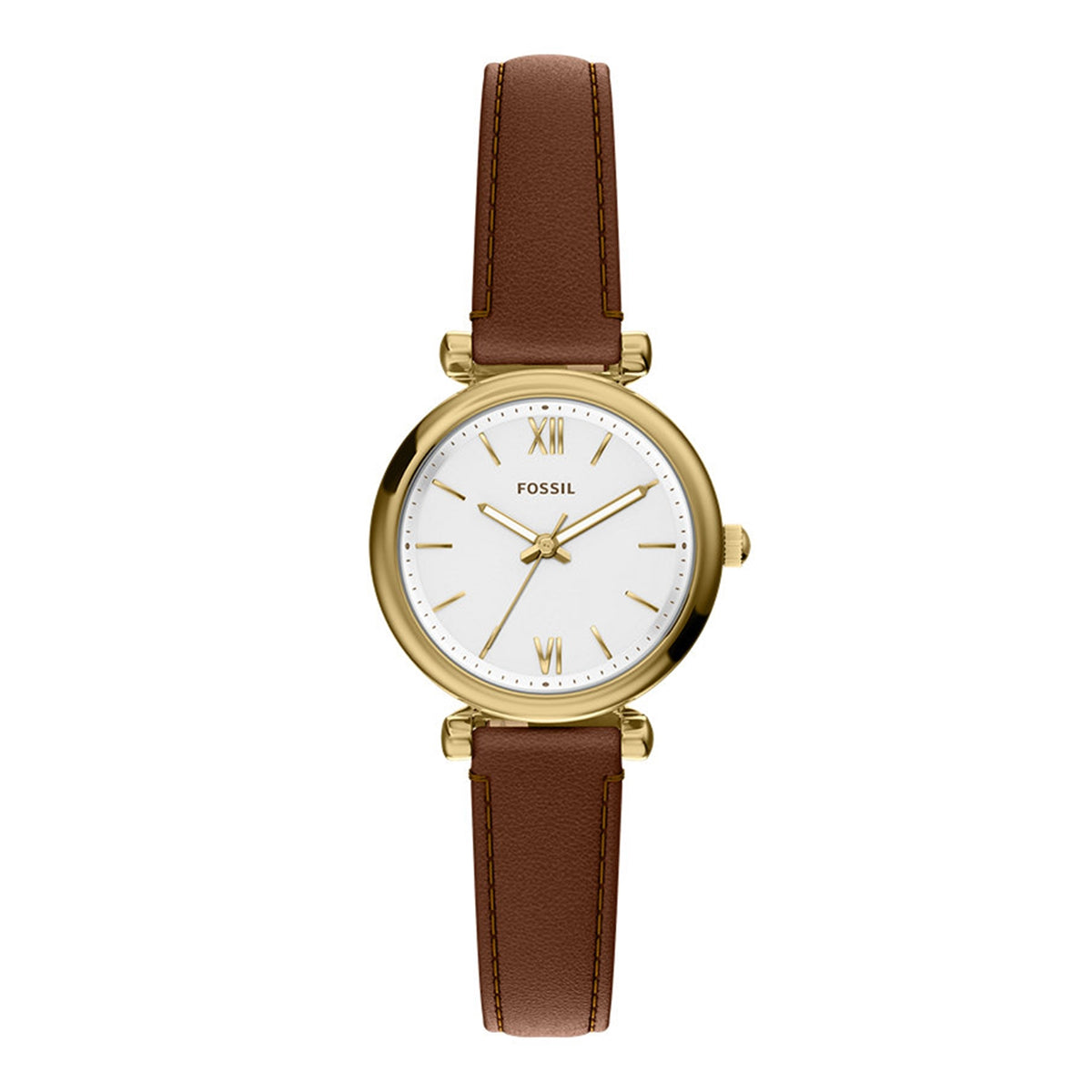 Fossil Carlie Round White Dial Watch ES5464