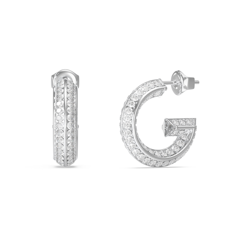 Guess G Crystal Silver Earrings JUBE05444JWRHT-U-zoom-
