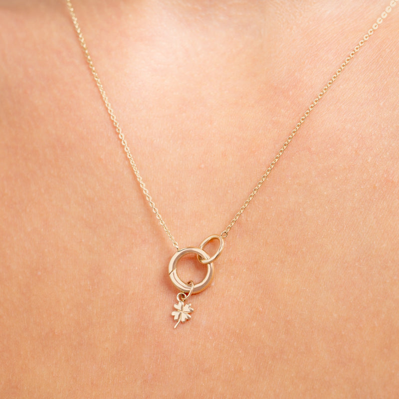 Isabel Bernard Le Marais Kleeblatt 14 Karat Gold Anhänger IB350059-zoom-