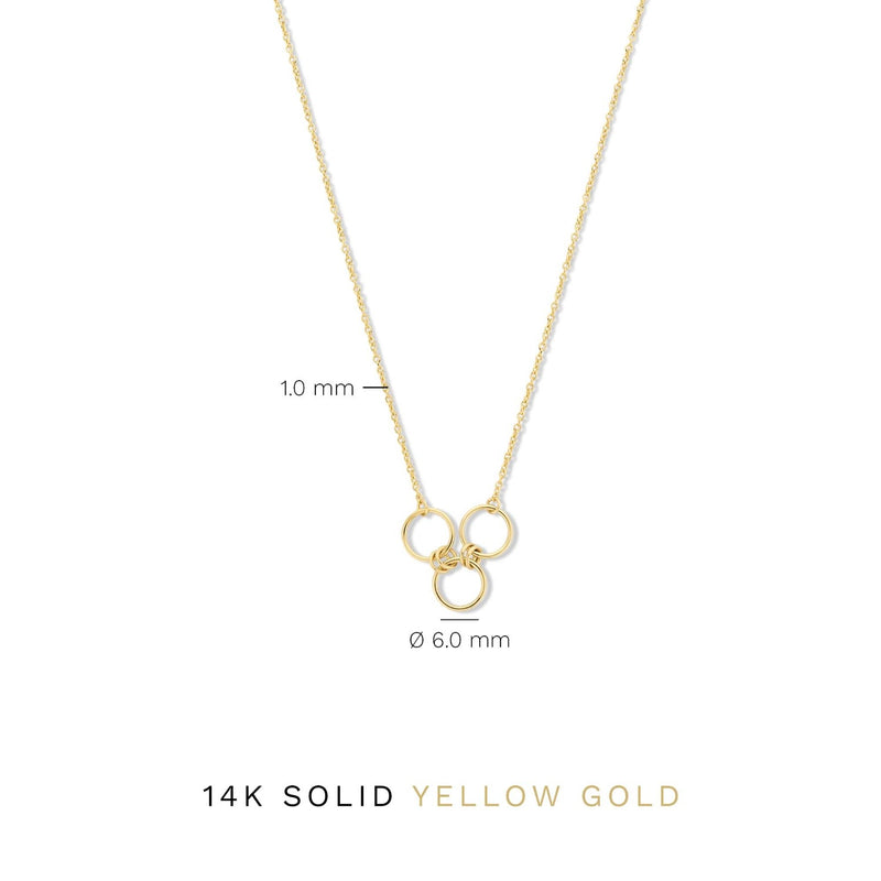 Isabel Bernard Cadeau d'Isabel 14 Karat Gold Halskette und Ohrringe Geschenkset mit Ringen IB90180-zoom-