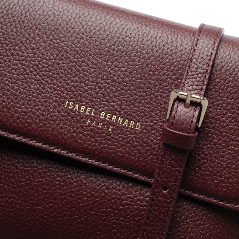 Isabel Bernard Femme Forte Heline Bordeaux Kalbsleder Handtasche IB21121-zoom-