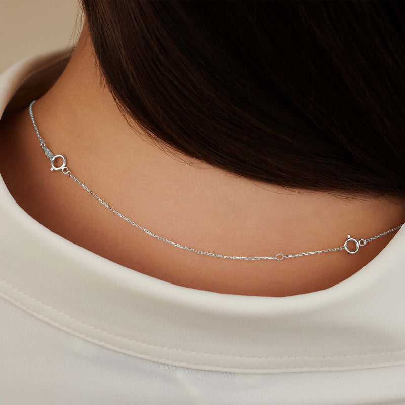 Isabel Bernard Saint Germain Nicole 14 Karat | Weißgold Halskette Verlängerer IB340129-zoom-