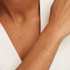 Isabel Bernard Cadeau d'Isabel 14 Carat Golden Necklace and Bracelet Giftset IB90130