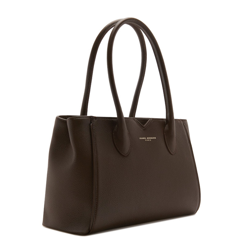 Isabel Bernard Honoré Cloe Midi Braune Kalbsleder Handtasche IB25082-031-zoom-