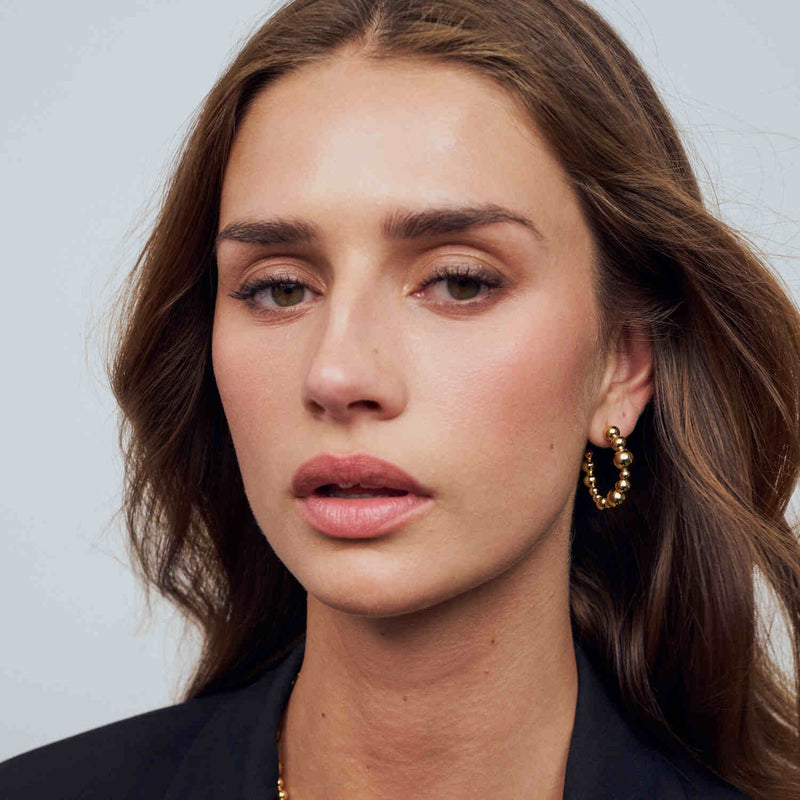 Sif Jakobs Gold Plated Bormio Circolo Earrings SJ-E2598-YG-zoom-