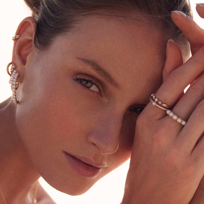 Sif Jakobs Padua 925 Sterling Silver Gold Coloured Gran SJ-E22215-PCZ-YG-zoom-